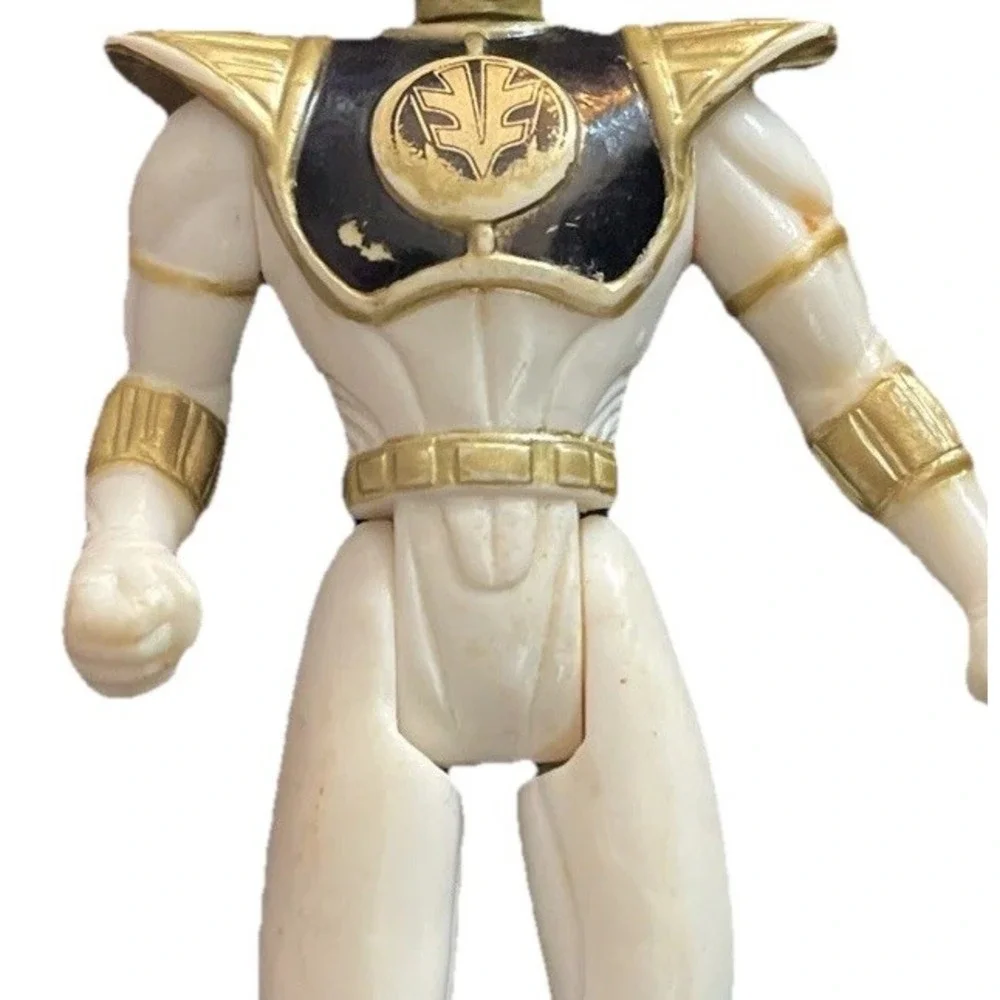 1995 Saban Mighty Morphin Power Rangers White Ranger 4 Inch Action Figure Toy